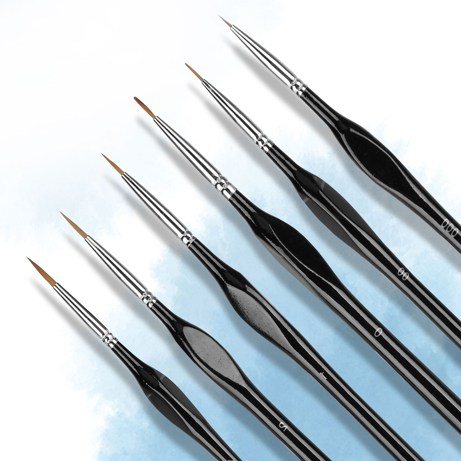 TSV 6/9 Pcs Miniature Paint Brush Set, Model Paint Brushes, Small Fine  Detail Paint Brush, Professional Sable Hair Brushes for Acrylic,  Watercolor, Face, Nail, Scale Model Painting, Line Drawing 